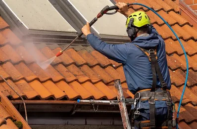 Démoussage et hydrofuge de toiture à Fère